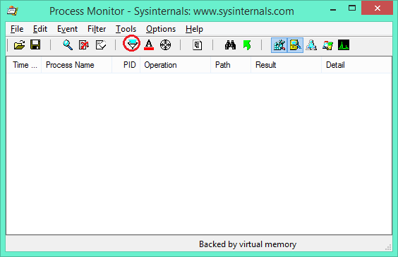Process monitor start