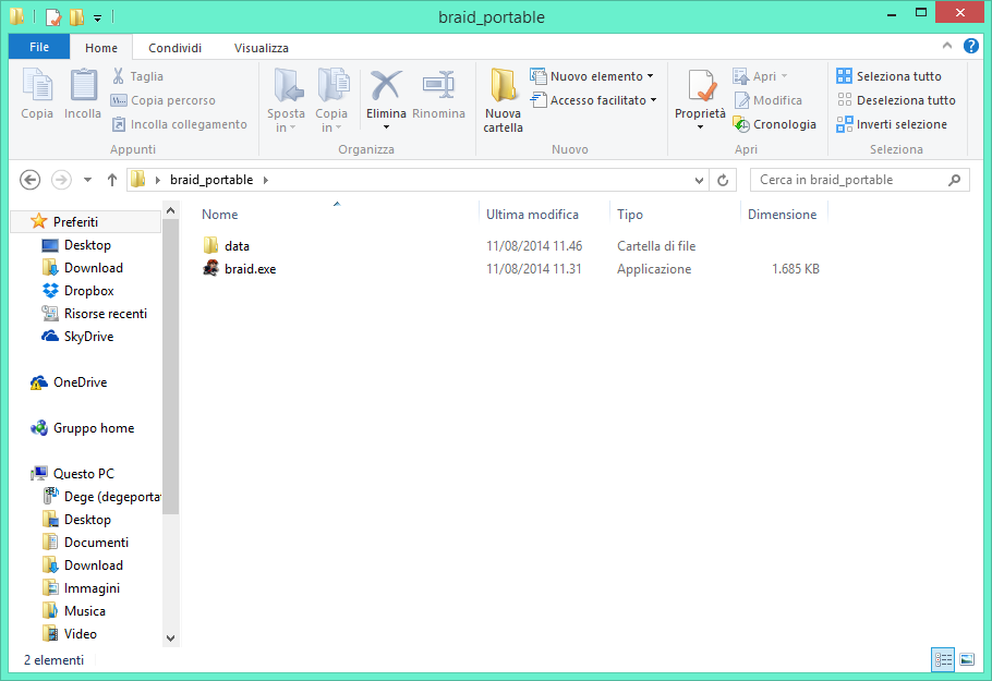 Folder content after cleaning
